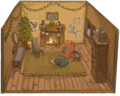 Living Room Layout for ‘A Winter’s Loss’ Short Film