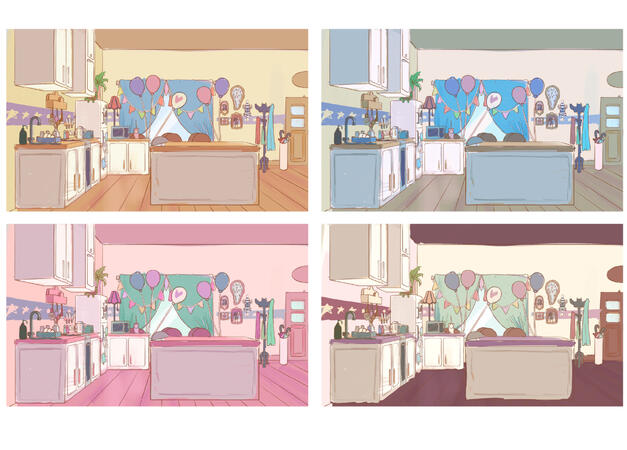 Colour Exploration for ‘Piece of Cake’ Short Film Pitch