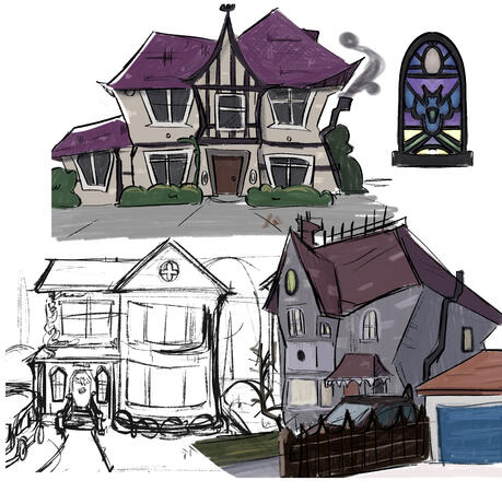 Environment Explorations for ‘Piece of Cake’ Short Film Pitch