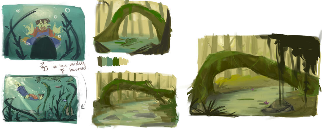 Swamp Concepts for ‘Piece of Cake’ Short Film Pitch