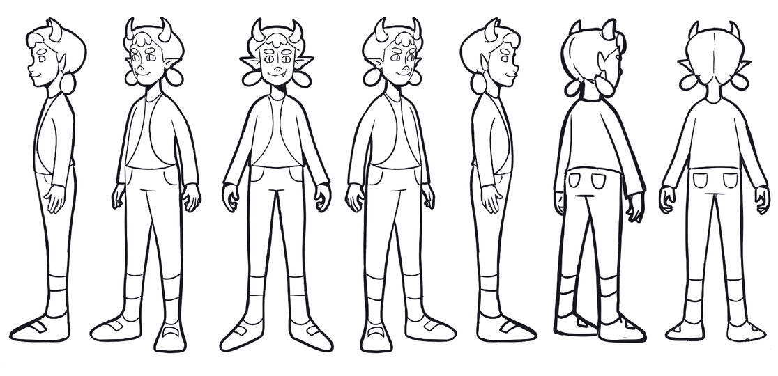 Character Turnaround for ‘Piece of Cake’ Short Film Pitch